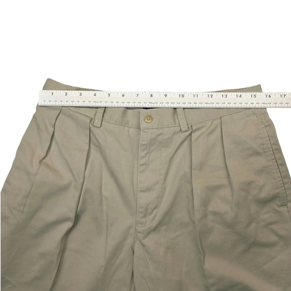 Polo Ralph Lauren Tyler Short Mens 32 Khaki Tan Pleated Chino Cotton Shorts
